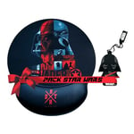 WONDEE Pack Star Wars Cadeaux de Dark Vador, Porte-clés et clé USB Original 32 Go + Tapis de Souris Ergonomique Darth Vader - Cadeaux Originaux Anniversaire et Noël pour Femme et Homme