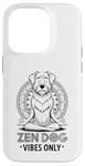 Coque pour iPhone 14 Pro Zen Méditant Mandala Mindfulness Chien