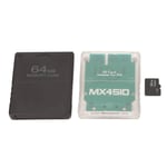 Lecteur De Carte M&eacute;Moire Adaptateur De Carte M&eacute;Moire De Remplacement Stable Avec Carte M&eacute;Moire 64g Et Carte De Jeu Fmcb 64 Mo Pour Ps2 Fat