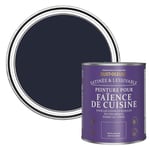 Rust-Oleum Peinture Bleu Marine Résistante à l'eau pour Faïence de Cuisine, Finition Satinée - Odyssée 750ml