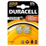 Duracell Batteri CR2016 Knappcell 3 V (2 st)