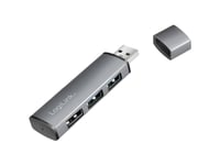 Logilink Ua0395 Usb 3.1 ((Gen 2) Hub Aluminiumkabinet, Med Status-Led Spacegrå