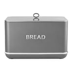 Tower T826175GRY Renaissance Bread Bin, 16L Capacity, Simple Pull Lid, Grey