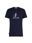 Icebreaker Men's Merino 150 Tech Lite Short Sleeve T-Shirt Polar Paddle Midnight Navy, XL