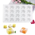 3D Puzzle Mousse Mold 20 Holes Cake Mold Ice Cream Baking Mould  Kitchen