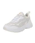 PUMA Women's Fashion Shoes CASSIA LASER CUT Trainers & Sneakers, PUMA WHITE-PUMA WHITE-PRISTINE, 42.5