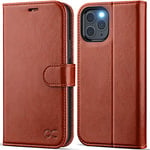 OCASE for iPhone 14 Pro Case, Premium PU Leather iPhone 14 Pro 5G Wallet Case Flip Phone Cover with[RFID Blocking][Card Holder][TPU Inner Shell] for the 6.1 Inch 2022 Pro 5G,Brown