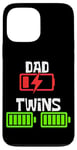 iPhone 13 Pro Max Dad of Twins Low Battery Funny Father's Day Dad of 2 Kids Case