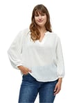 Peppercorn Emma 3/4 Sleeve Blouse Curve | White Blouses For Women Uk | Spring Ladies Tops | Size 16