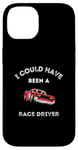 Coque pour iPhone 14 Voiture de course Petrolhead Mechanic Race Driver Dad Père