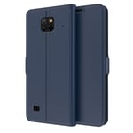 INSOLKIDON Compatible with Doogee S88 Pro Case bumper Back Cover Phone Protective Shell Protection Wallet Case Card Protective case Retro ultra thin Bracket Flip Leather (Blue)