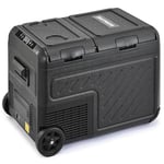 DARTMOOR 36L Mini Réfrigérateur de Voiture 55W Congélateur Frigo Portable Double Zone avec Roues -22°C à 20°C Glacière Électrique DC 12/24V & AC 100-240V pour Camping Voyage Maison RV