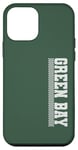 iPhone 12 mini Green Bay Checkered Racing Flag Varsity Green Bay Case