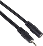 Rallonge De Câble Jack 2,5 Mm, Longueur 5 M, Prise Femelle 2,5 Mm, Câble D'Extension Audio Auxiliaire, Protection De Couleur Noire.