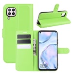 BOLONISS for Huawei Nova 6 Se Litchi Texture Retournement Horizontal étui de Protection avec Support et Carte Machines à sous et Porte-Monnaie (Noir) Mode (Color : Green)