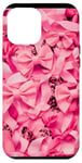 Coque pour iPhone 12 Pro Max Motif floral rose pop art mignon camouflage nœud ruban