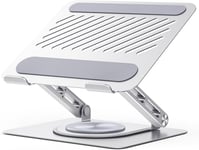 Support Ordinateur Portable Rotatif 360 Degrés Support Pc Portable Bureau Réglable Pliable Ergonomique Refroidissement Laptop Stand 10 À 17,3 Pouces Compatible Avec Macbook Air Pro Dell