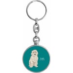 Toff London White Cockapoo Dog Keyring TLK-55-VAR