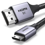 UGREEN Mini HDMI to HDMI 2.1 Cable 8K 4K 1440P@240/144/120Hz 48Gbps Ultra High Speed eARC Dolby Vision HDR Lead Compatible with DSLR Camera Raspberry Pi Capture Card Laptop Portable Monitor TV PS5(2M)