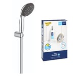 Lot de GROHE Vitalio Start 100 Ensemble de douche 1 jet (Douchette Economie d'Eau, Support de douche mural et Flexible de douche 1,75m) et GROHE QuickGlue Set S1 Kit de Collage pour Support Mural