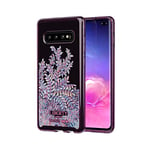 tech21 Protective Samsung Galaxy S10 Plus Case Ultra-Thin Back Cover with BulletShield - Pure Print Liberty Shangri-La - Red/Flowers