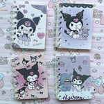 4 st/set Kawaii Mini Anteckningsblock Sanrio Kuromi My Melody Cinnamoroll Cartoon Bärbar Kreativ Fickfjäder Dagbok Present till Flickor [DB] 4pcs-set 1