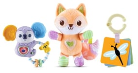 Vtech Fox & Friends Gift Set | Snuggly Baby Fox, Musical Koala Rattle & Learning Flashcard | Baby Toys For Motor Development | Suitable for Ages 0 Months +