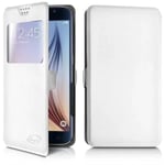 Etui De Protection S-View Universel M Couleur Blanc Pour Smartphone Wiko Tommy 3