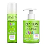 Revlon Professional Equave Kids, Duo Enfant Shampoing Démêlant Hydratant & Soin Spray Démêlant Sans Rinçage, Sans Paraben, Sans Sulfate, Pomme