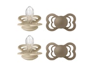 BIBS - Pacifier Supreme 2 PACK - Vanilla/Dark Oak - Size 2 (Bundle)