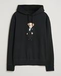 Ralph Lauren Purple Label Luxury Fleece Bear Hoodie Black