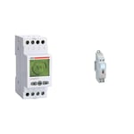 VEMER VE512000 Simply-D - Minuterie Programmable Numérique, Interrupteur Horaire & Legrand 412544 CX3 BTICINO/Interrupteur, 2 NA 230 V Installation, 25