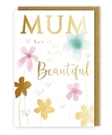 Mum You're All Kinds Of Beautiful Gold Blossom Fun! Birthday Greeting Card