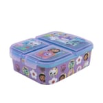 My sweety pop - Boîte à goûter - Lunch box - Pour enfant - Crèche - Maternelle - Ecole - Vacances - Repas – 19.5 cm - Idée Cadeau – 3 compartiments - Gabby's - Fille - Violet