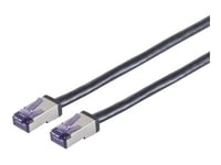 Lanview - Patch-Kabel - Rj-45 (Hane) Till Rj-45 (Hane) - 1 M - 6.2 Mm - S/Ftp - Cat 6A - Rund, 10 Gigabit Ethernet - Svart