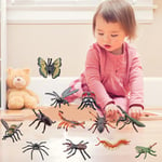 Hot 12PCS Realistic Bugs Figurines Toys Plastic Insect Toys Figures With Bee Man