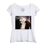 T-Shirt Femme Col Echancré Dark Vador Contre Obiwan Kenobi