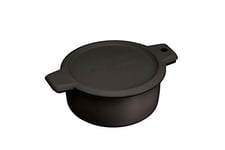 KitchenCraft Microwave Grill Pan and Browning Dish, Fast cooking, Oven-quality Food, Sturdy and Lightweight, 26 x 29 x 9 cm, Black