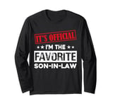 It's Official I'm The Favorite Son In Law Tees Funny Vintage Long Sleeve T-Shirt