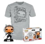 Funko Pop! & Tees (Adult): Disney Star Wars - Ahsoka Tano (Glows in the Dark) Bobble-Head Vinyl Figure & T-Shirt (XL)