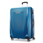 Samsonite Winfield 3 DLX Valise Rigide Extensible avec roulettes pivotantes, Bleu et Bleu Marine., Checked-Large 28-inch, Winfield 3 DLX Valise Rigide Extensible avec roulettes pivotantes