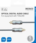 DELTACO High End Toslink Cable optical cable  digital audio 1m black