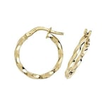 James Moore TH ER1008-15 9k Yellow Gold Hoop Earrings 15 mm Jewellery