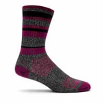 Wrightsock Adventure Crew Socks Black Fuchsia L