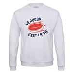 Sweat Shirt Homme Le Rugby C'est La Vie Sport Xv Ballon Stade France