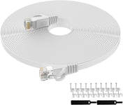 Lovicool Cat6 Ethernet Cable 15M, Flat Gigabit Internet Cables 50ft LAN Cable 20