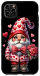 iPhone 11 Pro Max Heart Gnome Graphic And Valentines Flowers For Her Cute Love Case