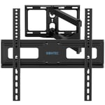 BONTEC TV Wall Bracket for 26-65 Inch LED LCD, with Swivel, Tilt, and Extension from 80 to 500mm. Full Motion TV Wall Mount Capability of 45KG, Including HDMI Cable and Bubble Level, Max. VESA 400x400