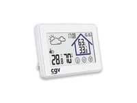 Station météo sans fil MY METEO-1BM avec capteur | Thermomètre Hygromètre Baromètre | Intérieur/Extérieur | Ecran LCD à contrôle tactile