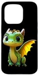 Coque pour iPhone 15 Pro Dragon Petit Bébé Vert Dragon Doux Dragons